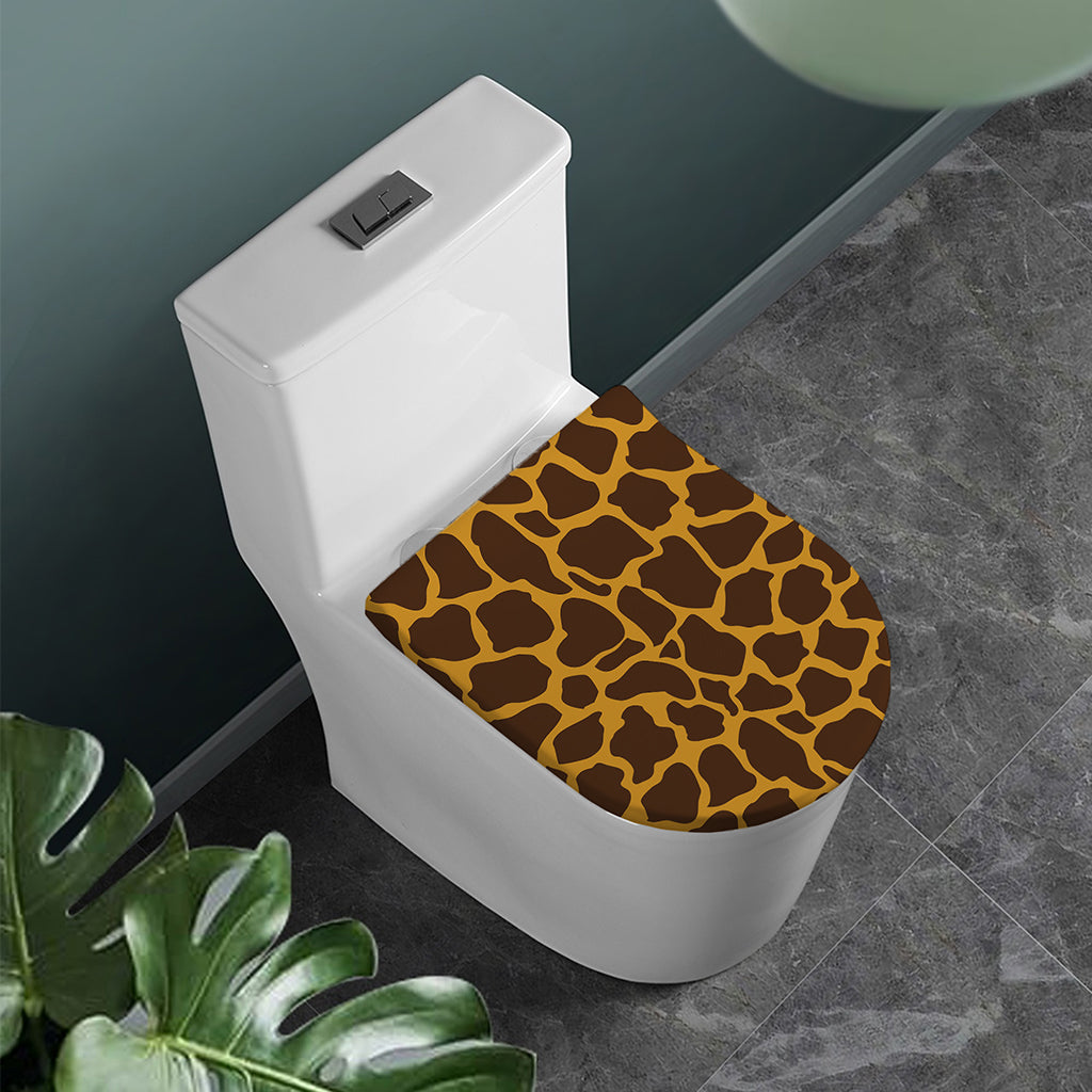 Dark Brown Cow Print Toilet Lid Cover