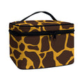 Dark Brown Cow Print Travel Makeup Bag