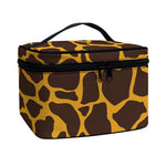 Dark Brown Cow Print Travel Makeup Bag