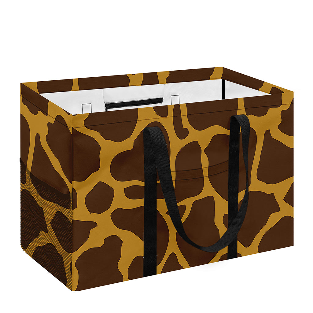 Dark Brown Cow Print Utility Tote Bag