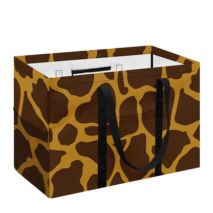 Dark Brown Cow Print Utility Tote Bag