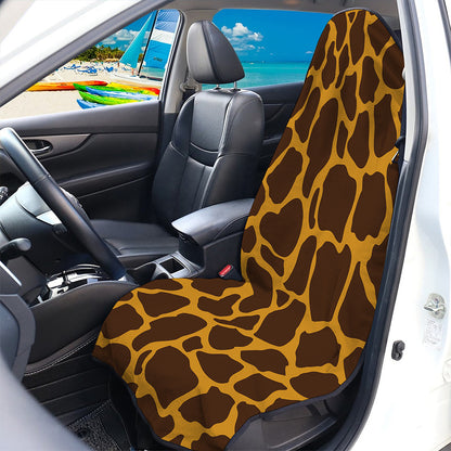 Dark Brown Cow Print Waterproof Car Seat Cover