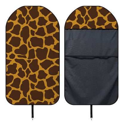 Dark Brown Cow Print Waterproof Car Seat Cover