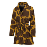 Dark Brown Cow Print Women's Bathrobe