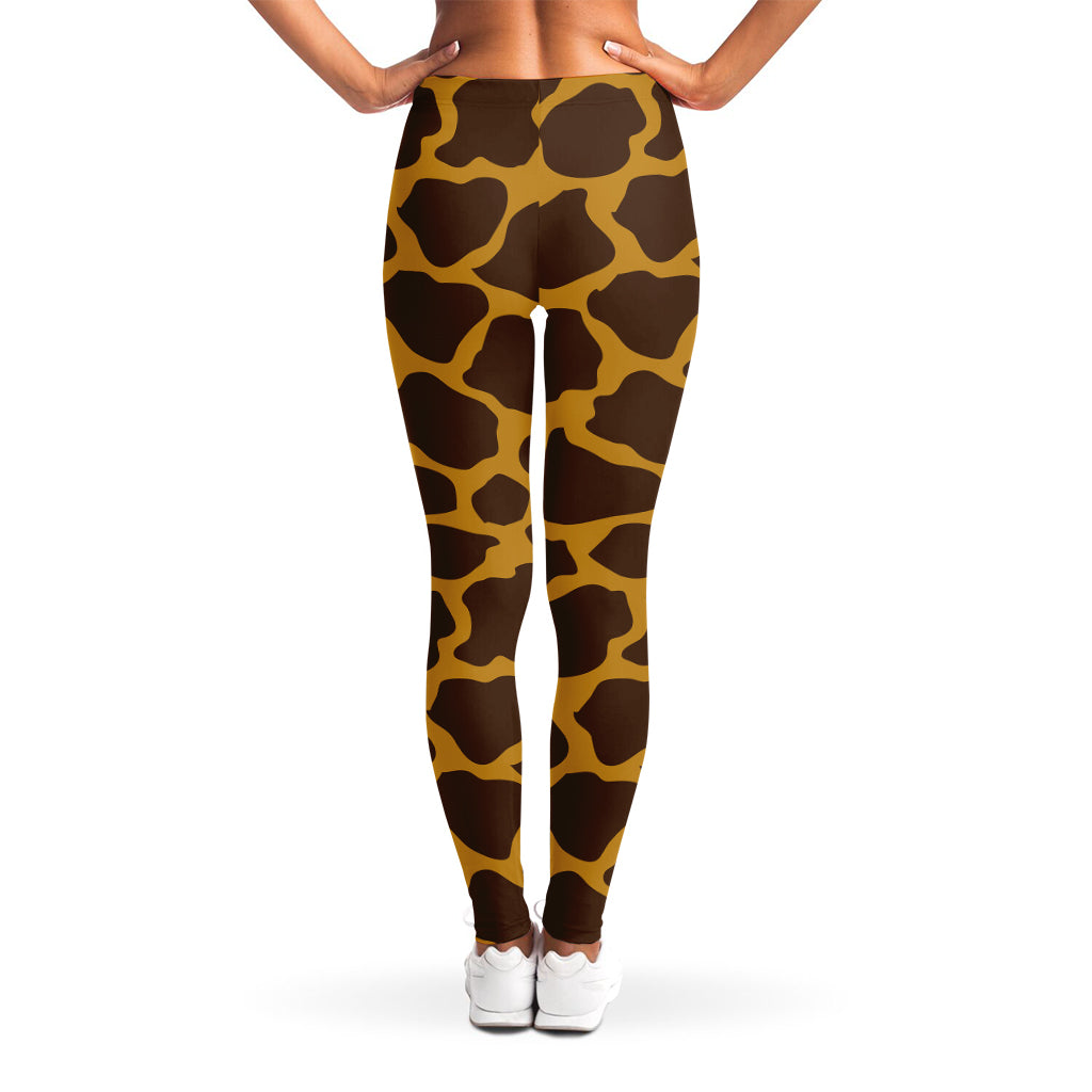 Dark Brown Cow Print Women's Leggings