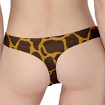 Dark Brown Cow Print Women's Thong