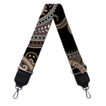Dark Brown Paisley Pattern Print Bag Strap