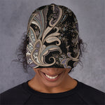 Dark Brown Paisley Pattern Print Baseball Cap