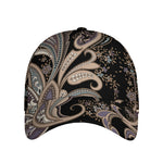 Dark Brown Paisley Pattern Print Baseball Cap