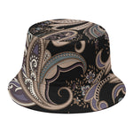Dark Brown Paisley Pattern Print Bucket Hat