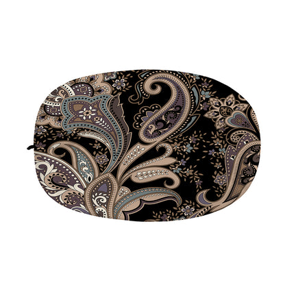 Dark Brown Paisley Pattern Print Car Side Mirror Covers
