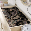 Dark Brown Paisley Pattern Print Changing Pad Cover