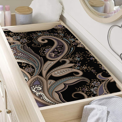 Dark Brown Paisley Pattern Print Changing Pad Cover