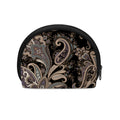 Dark Brown Paisley Pattern Print Coin Purse