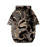 Dark Brown Paisley Pattern Print Dog Zip Up Hoodie