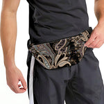 Dark Brown Paisley Pattern Print Fanny Pack