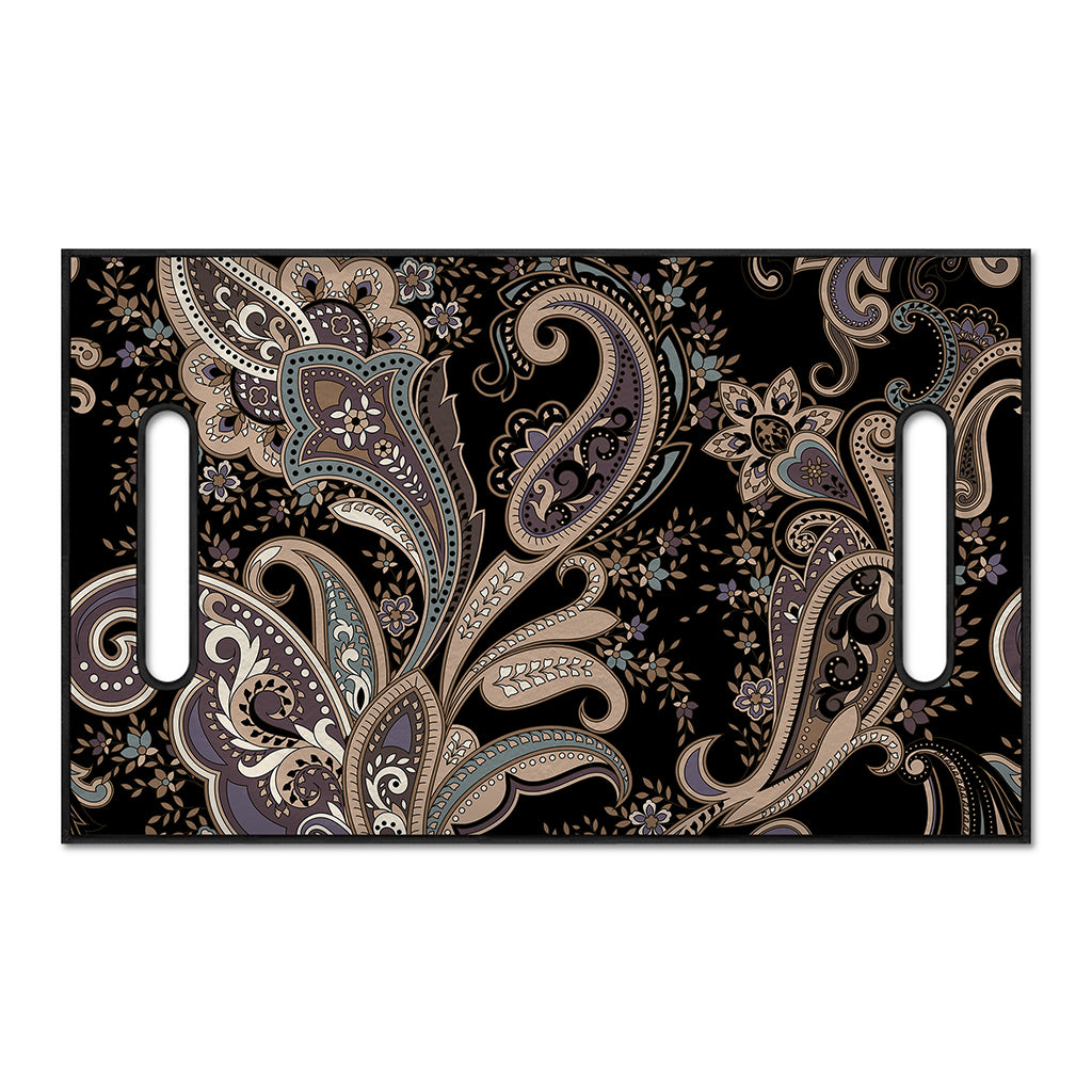 Dark Brown Paisley Pattern Print Golf Cart Seat Cover