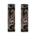 Dark Brown Paisley Pattern Print Handle Covers