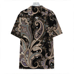 Dark Brown Paisley Pattern Print Hawaiian Shirt