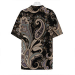 Dark Brown Paisley Pattern Print Hawaiian Shirt