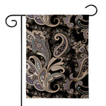 Dark Brown Paisley Pattern Print House Flag