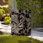 Dark Brown Paisley Pattern Print House Flag