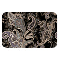 Dark Brown Paisley Pattern Print Indoor Door Mat