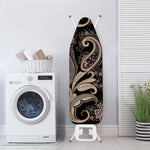 Dark Brown Paisley Pattern Print Ironing Board Cover