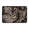 Dark Brown Paisley Pattern Print Kitchen Mat