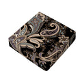 Dark Brown Paisley Pattern Print Outdoor Seat Cushion Cover
