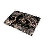 Dark Brown Paisley Pattern Print Pet Cooling Mat Cover
