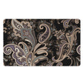 Dark Brown Paisley Pattern Print Polyester Doormat