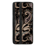 Dark Brown Paisley Pattern Print Refrigerator Handle Covers