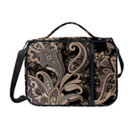 Dark Brown Paisley Pattern Print Shoulder Strap Bible Bag