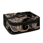 Dark Brown Paisley Pattern Print Small Lunch Bag