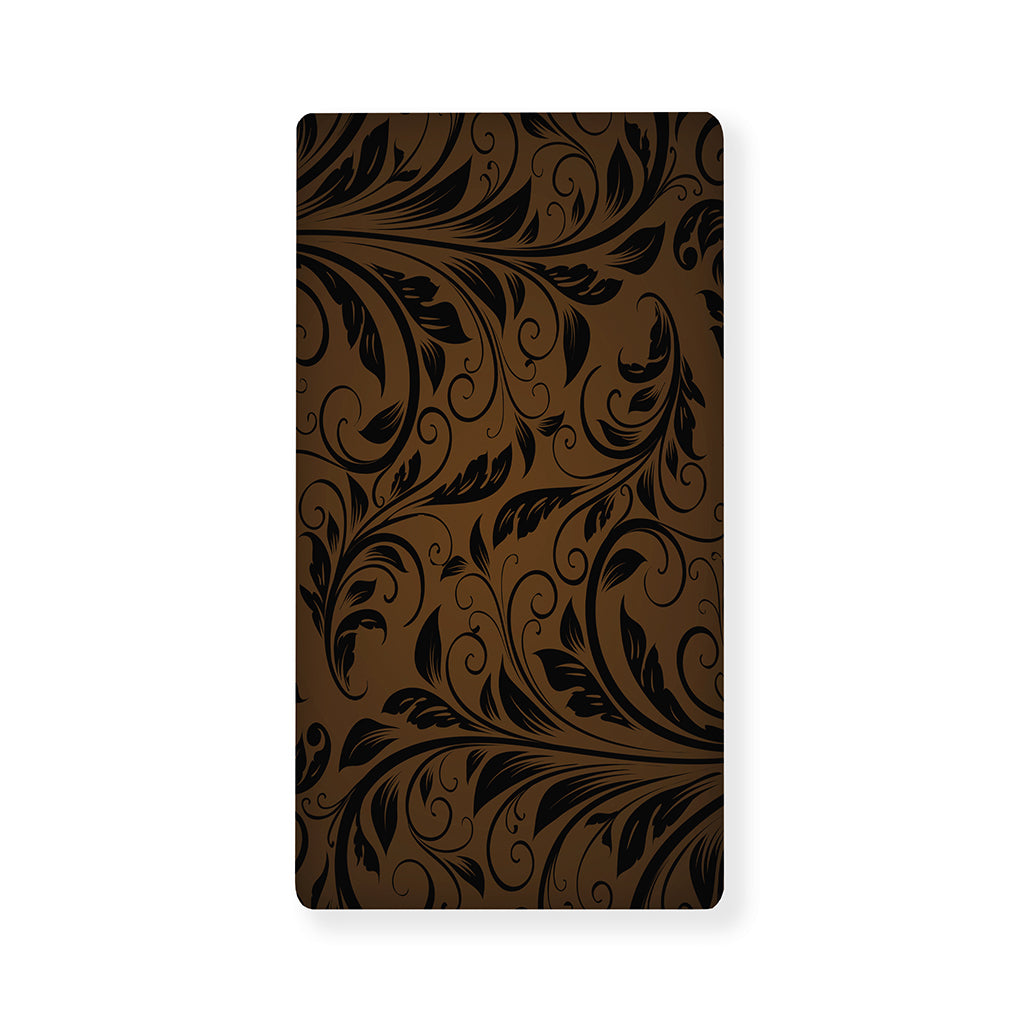 Dark Brown Western Damask Print Baby Crib Sheet