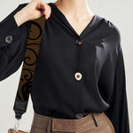 Dark Brown Western Damask Print Bag Strap