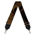 Dark Brown Western Damask Print Bag Strap