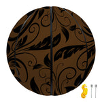 Dark Brown Western Damask Print Basketball