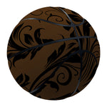 Dark Brown Western Damask Print Basketball