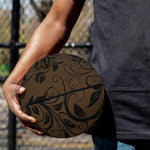 Dark Brown Western Damask Print Basketball