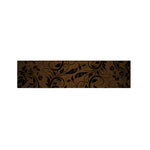 Dark Brown Western Damask Print Bed Runner