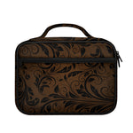 Dark Brown Western Damask Print Briefcase Bible Bag