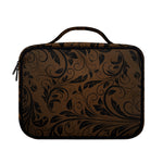 Dark Brown Western Damask Print Briefcase Bible Bag