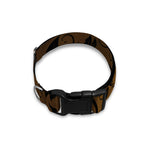 Dark Brown Western Damask Print Dog Collar