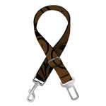Dark Brown Western Damask Print Dog Seat Belt
