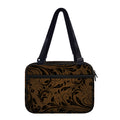 Dark Brown Western Damask Print Double Strap Bible Bag