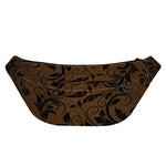 Dark Brown Western Damask Print Fanny Pack
