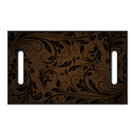 Dark Brown Western Damask Print Golf Cart Seat Cover