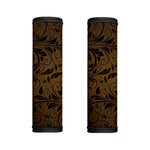 Dark Brown Western Damask Print Handle Covers